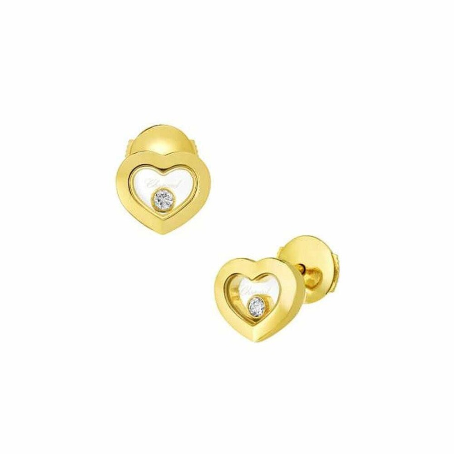 Chopard Boucles D'Oreilles Chopard Happy Diamonds Icons En Or Jaune Et Diamants