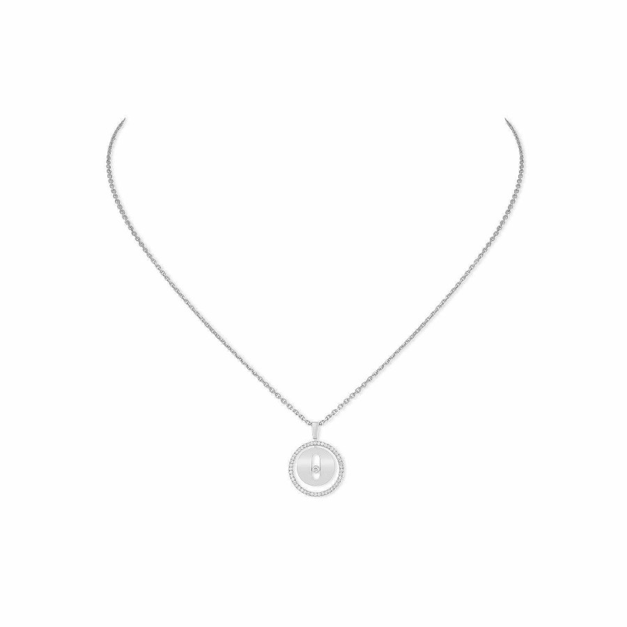 Messika Collier Messika Lucky Move Pm En Or Blanc Et Diamants